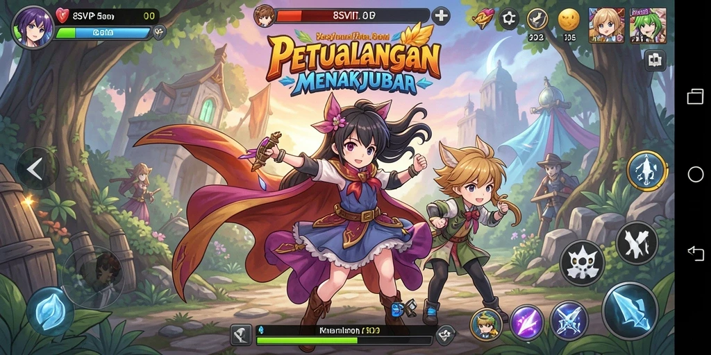 Screenshot gameplay <strong>8SVIP</strong> menampilkan karakter anime dalam aksi.