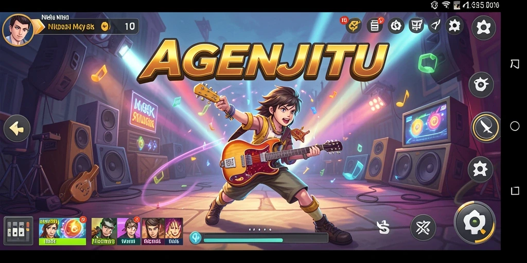Tampilan gameplay AGENJITU yang penuh warna dan interaktif.