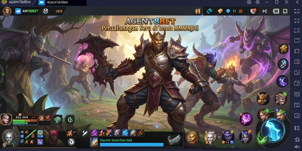 Screenshot utama AGENT88BET menampilkan aksi seru dalam petualangan MMORPG.