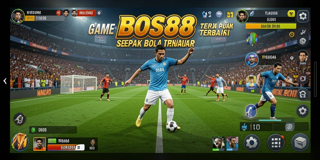 Tampilan gameplay menarik dari <strong>BOS88</strong> saat pertandingan sepak bola.