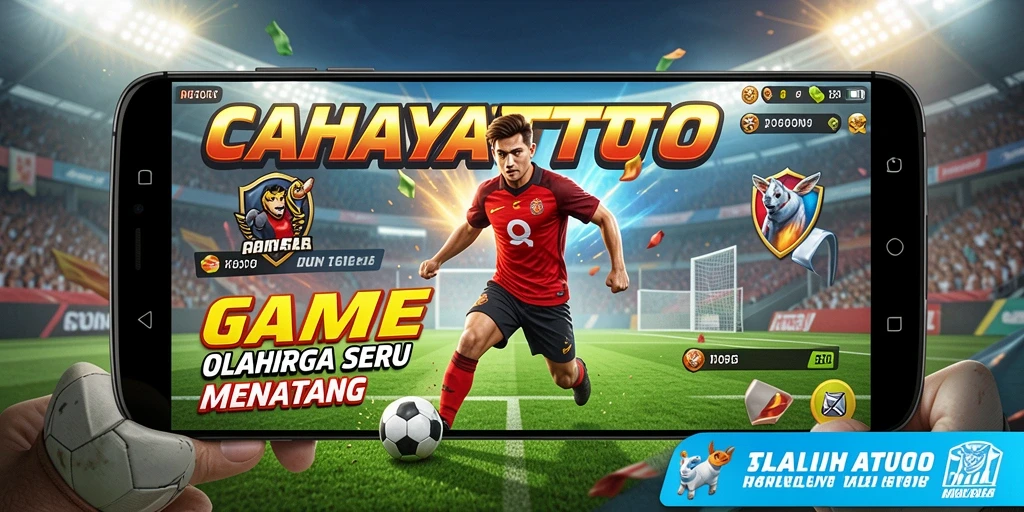 Tampilan gameplay CAHAYATOTO yang menegangkan di arena olahraga.