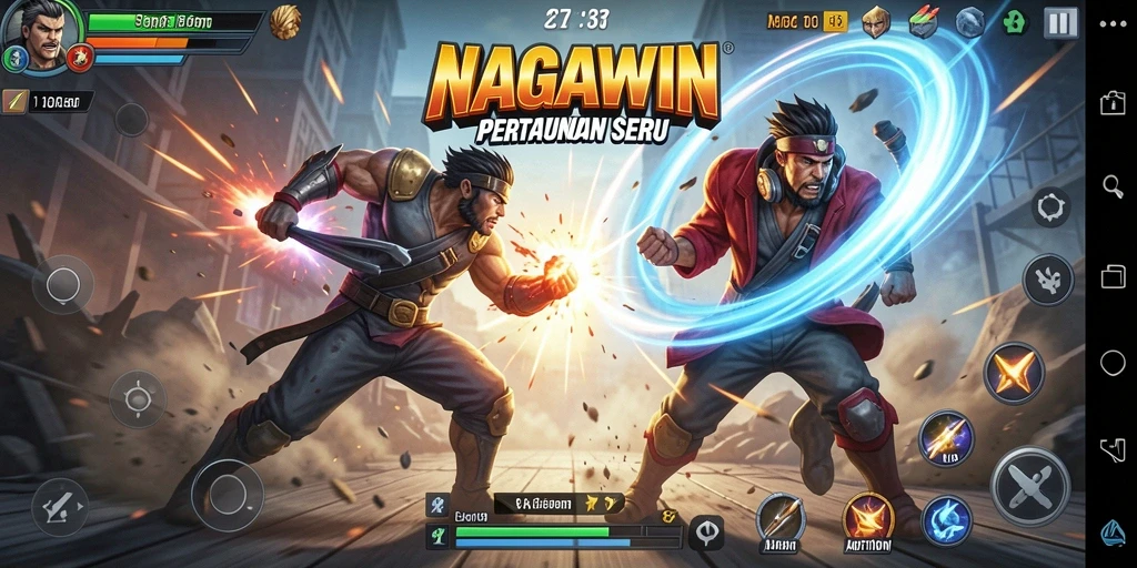 Tampilan intens pertempuran dalam NAGAWIN yang mendebarkan.