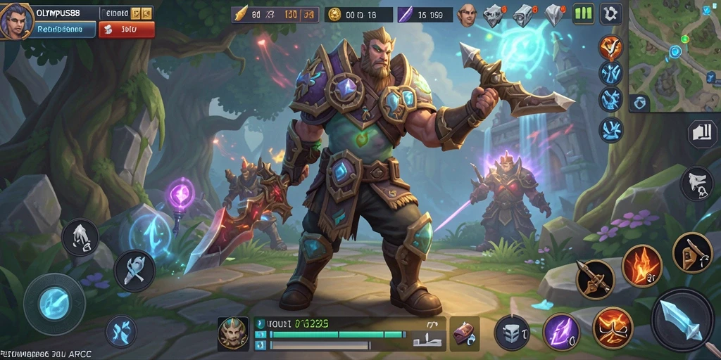 Tampilan gameplay seru OLYMPUS88 dengan karakter dan pertarungan ARPG yang dinamis.