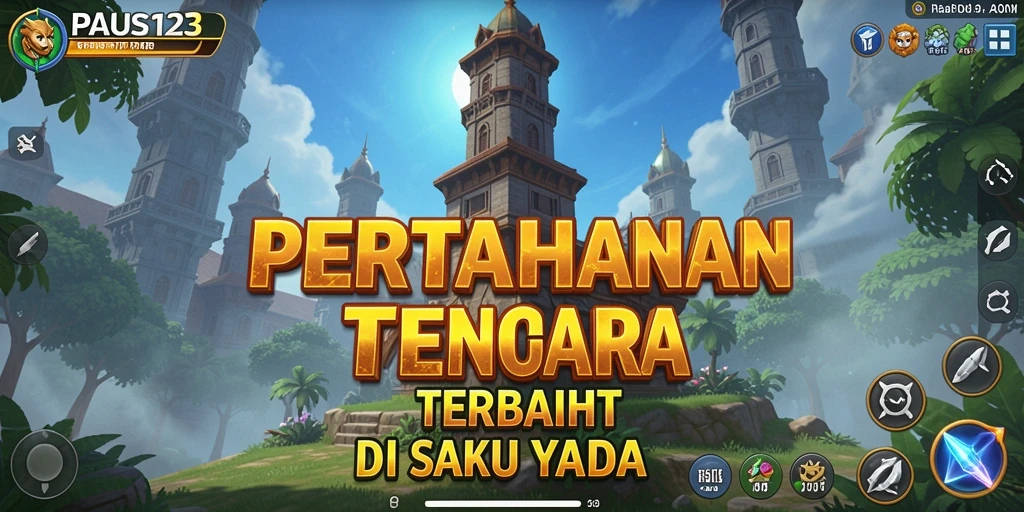 Tampilan gameplay PAUS123 yang menegangkan dalam mode Tower Defense.