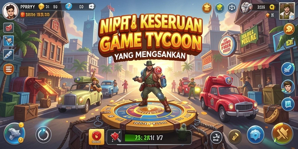 Screenshot gameplay PPRRYY menampilkan simulasi bisnis yang menarik.