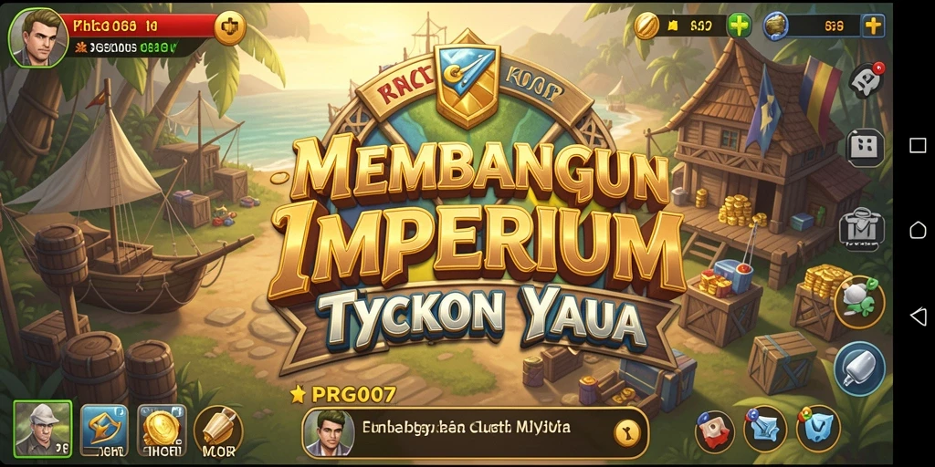 Screenshot utama PRG007 menunjukkan gameplay Tycoon yang menarik.