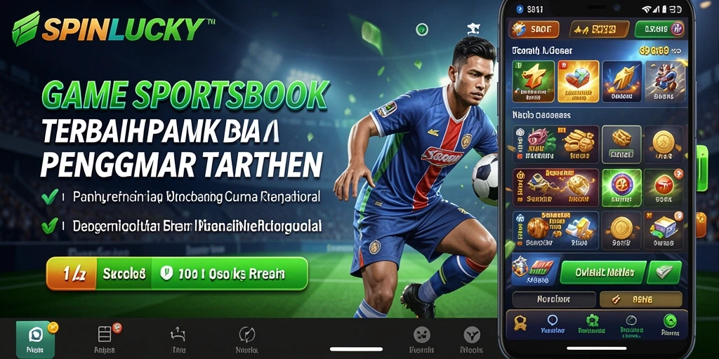 Screenshot SPINLUCKY menampilkan antarmuka taruhan yang menarik.